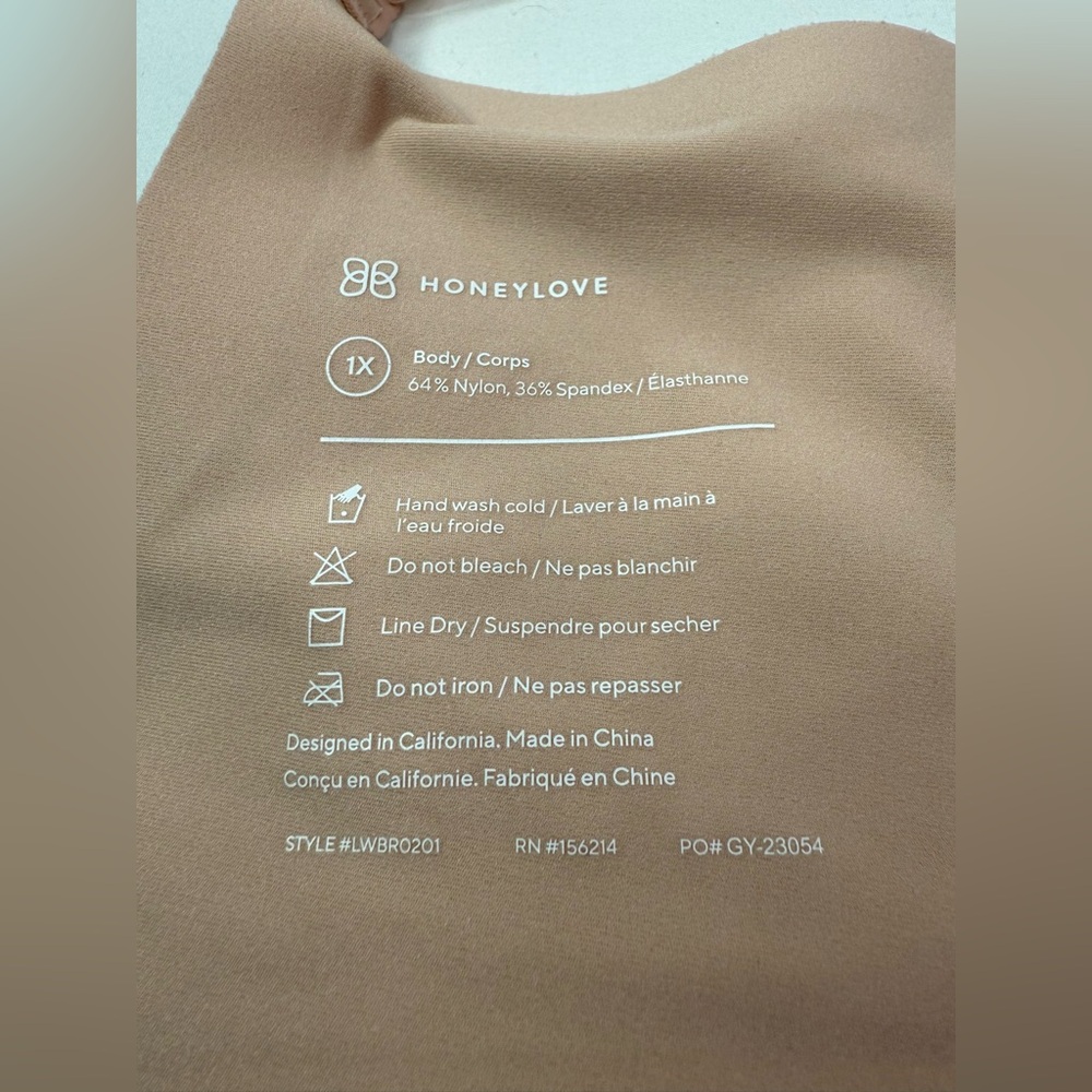 Honeylove Silhouette Roses Bra Blush Color Size 1X - Picture 8 of 10